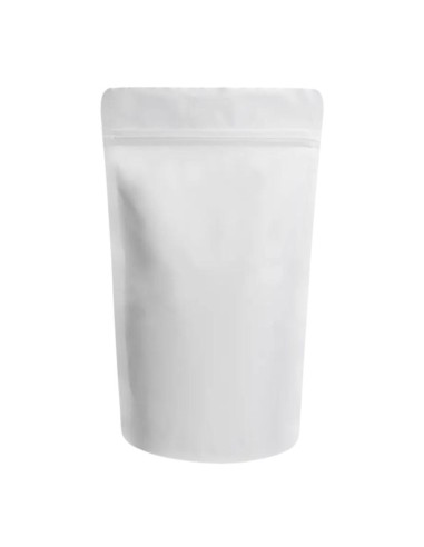 Sachet Blanc Matte 100gr - Doypack Medium -  Grossiste-Thé.com - Emballage