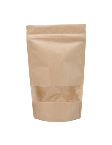 Sachet Kraft sans fenêtre 100gr - Doypack Medium - Grossiste-Thé.com - Emballage