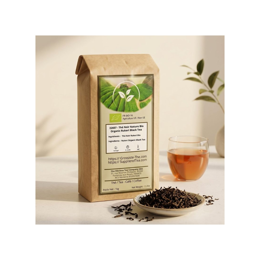 Thé Noir Rukéri Grossiste Thé Noir Bio - Sachet 1kg